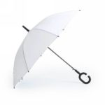 Windproof automatic umbrella, C shaped handle V0492-02