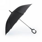 Windproof automatic umbrella, C shaped handle V0492-03