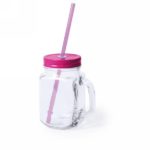 Drinking jar 500 ml with straw V8983-31