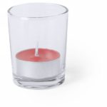 Glass candle holder with scented tea light V8838-05