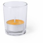 Glass candle holder with scented tea light V8838-07